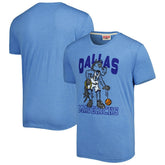 Dallas Mavericks Homage Unisex Team Mascot Tri-Blend T-Shirt Light Blue outlet