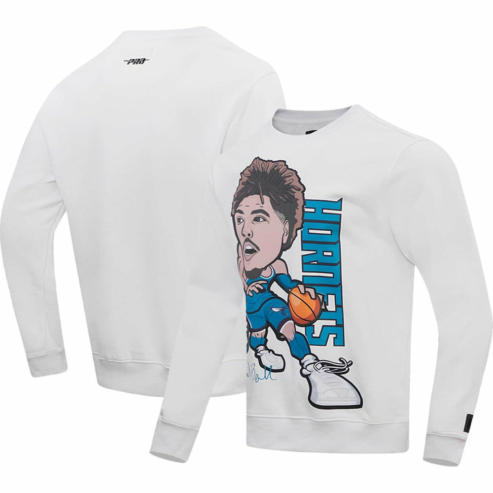 LaMelo Ball Charlotte Hornets Pro Standard Avatar Pullover Sweatshirt White outlet