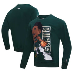 Giannis Antetokounmpo Milwaukee Bucks Pro Standard Avatar Pullover Sweatshirt Hunter Green outlet
