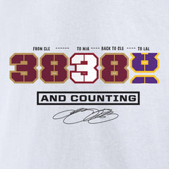 LeBron James NBA All-Time Scoring Record Split Points T-Shirt White outlet