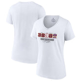 LeBron James Women's NBA All-Time Scoring Record Split Points V-Neck T-Shirt White