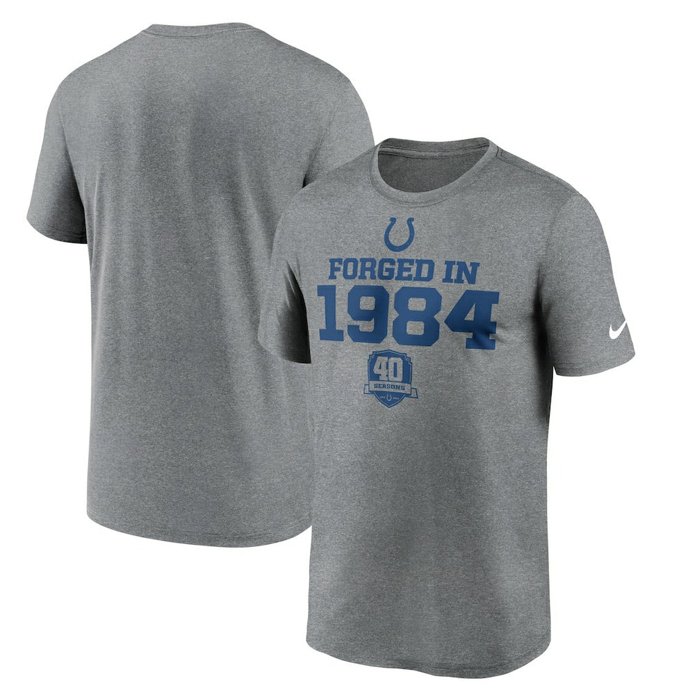 Indianapolis Colts 40th Anniversary Legend Performance T-Shirt - Heather Gray T-shirts