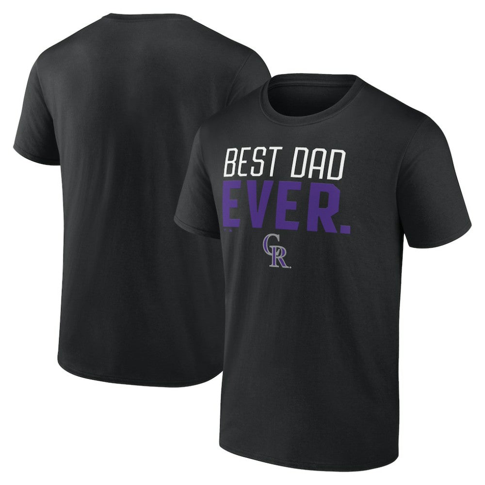 Colorado Rockies Best Dad Ever T-Shirt - Black T-shirts