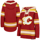 Calgary Flames '47 Women's Superior Lacer Pullover Hoodie - Red | US 5351049