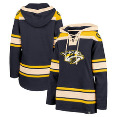 Nashville Predators '47 Women's Superior Lacer Pullover Hoodie - Navy | US 5351075