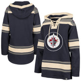 Winnipeg Jets '47 Women's Superior Lacer Pullover Hoodie - Navy | US 5351078
