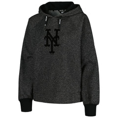 New York Mets DKNY Sport Women's Debbie Dolman Raglan Pullover Hoodie - Black Hoodies