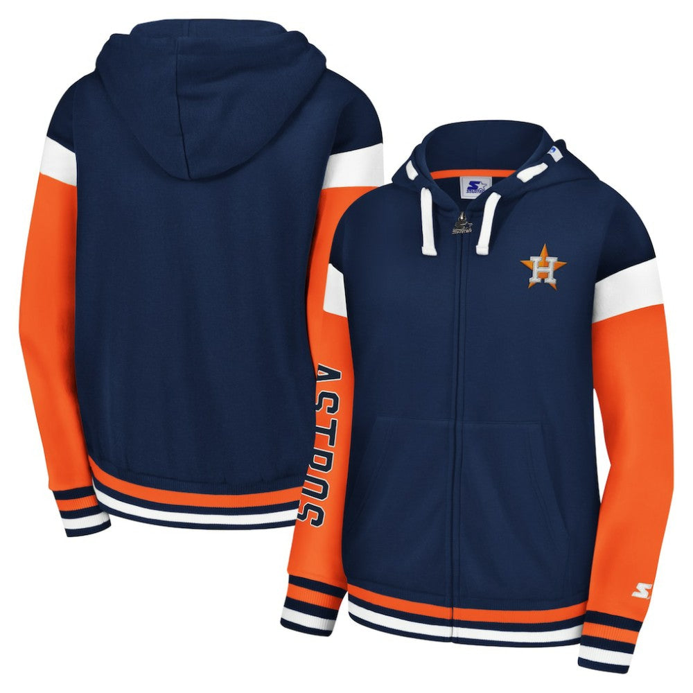 Houston Astros Starter Women's Homestretch Full-Zip Hoodie - Navy Hoodies
