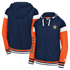 Houston Astros Starter Women's Homestretch Full-Zip Hoodie - Navy Hoodies