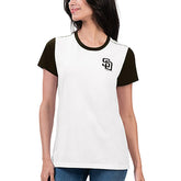 San Diego Padres G-III 4Her by Carl Banks Women's Illustration Ringer T-Shirt - White T-shirts
