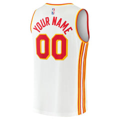 Atlanta Hawks Youth Fast Break Replica Custom Jersey Association Edition White - Fanatics