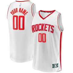 Houston Rockets Youth Fast Break Replica Custom Jersey Association Edition White - Fanatics