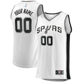 San Antonio Spurs Youth Fast Break Replica Custom Jersey Association Edition White - Fanatics
