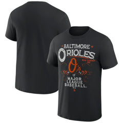 Baltimore Orioles Darius Rucker Collection by Fanatics Beach Splatter T-Shirt - Black T-shirts
