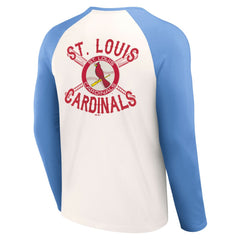 St. Louis Cardinals Darius Rucker Collection by Fanatics Team Color Raglan T-Shirt - White/Light Blue T-shirts