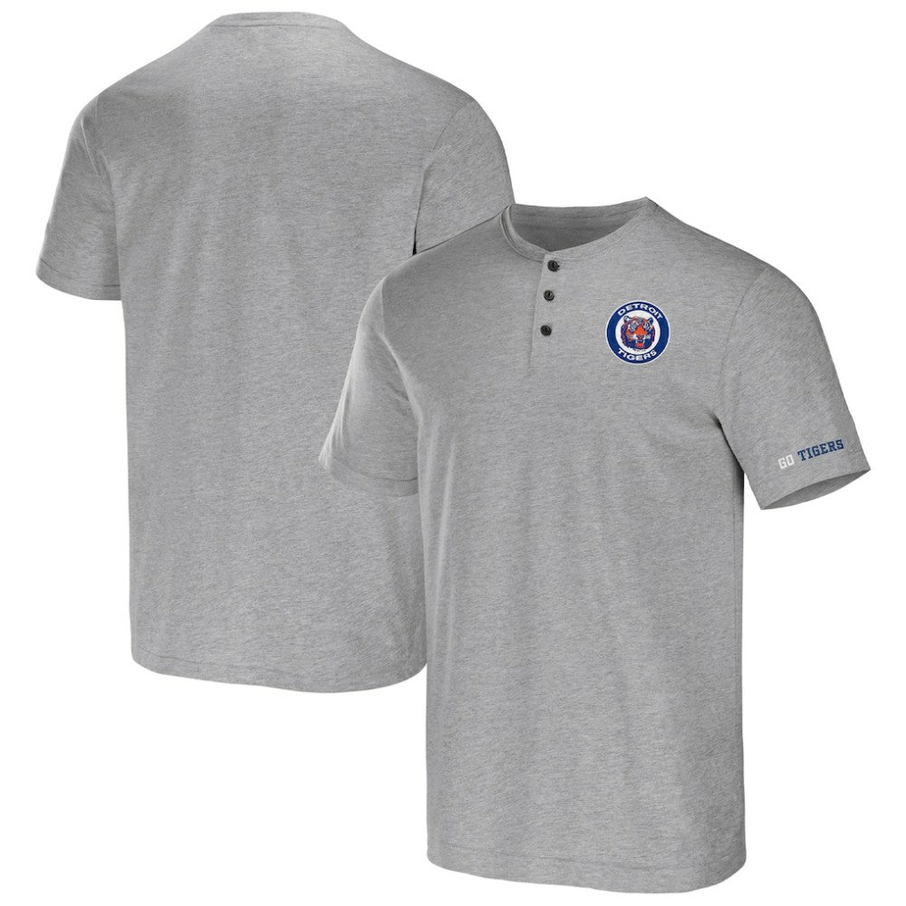 Detroit Tigers Darius Rucker Collection by Fanatics Henley T-Shirt - Heather Gray T-shirts