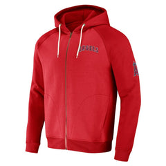 Los Angeles Angels Darius Rucker Collection by Fanatics Raglan Full-Zip Hoodie - Red Hoodies
