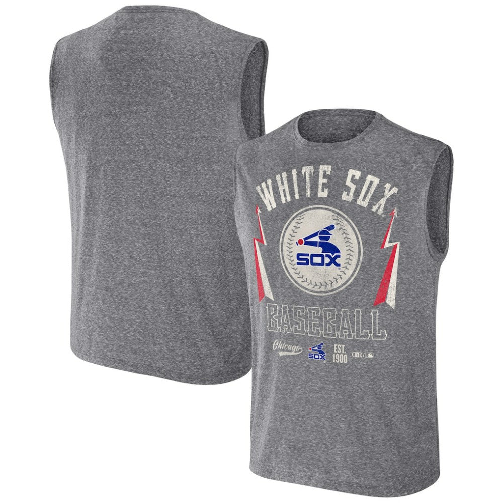 Chicago White Sox Darius Rucker Collection by Fanatics Relaxed-Fit Muscle Tank Top - Charcoal Tanks