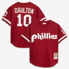 Darren Daulton Philadelphia Phillies Mitchell & Ness Authentic Batting Practice Jersey - Scarlet Jerseys