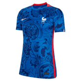 Nike France Women's EC22 Home Soccer Jersey - Hyper Cobalt-Siren Red