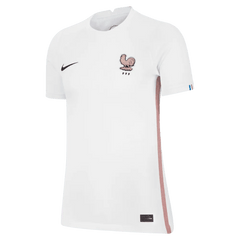 Nike France Women's EC22 Away Soccer Jersey - White-Pink Glaze