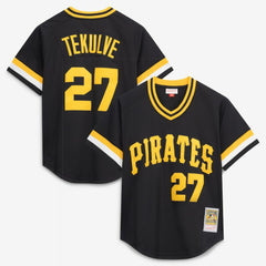 Kent Tekulve Pittsburgh Pirates Mitchell & Ness Authentic Batting Practice Jersey - Black Jerseys
