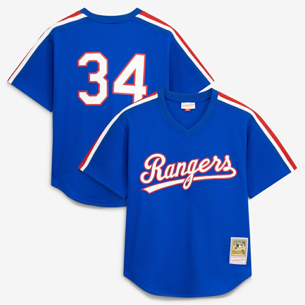 Nolan Ryan Texas Rangers Mitchell & Ness Authentic Batting Practice Jersey - Royal Jerseys