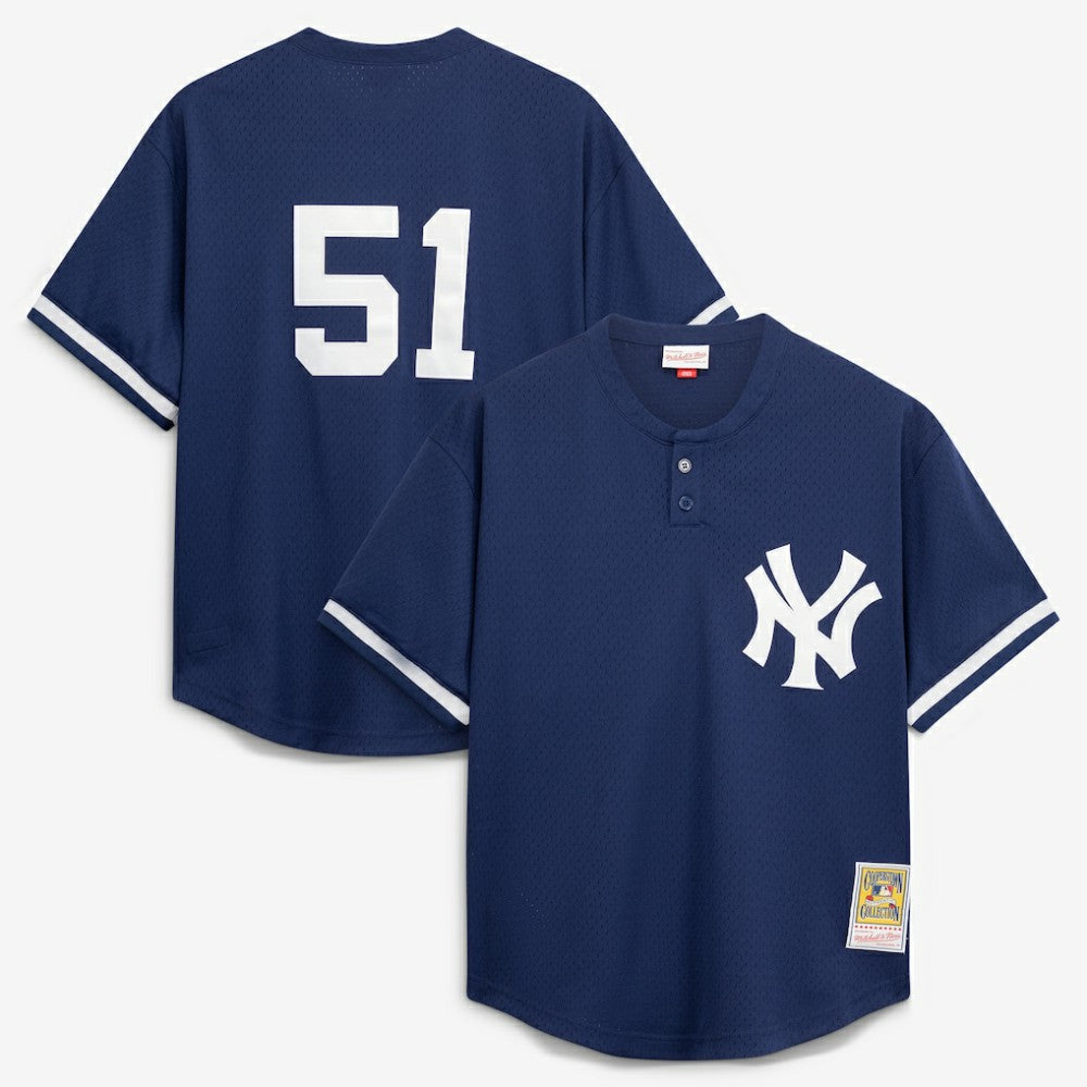 Bernie Williams New York Yankees Mitchell & Ness Authentic Batting Practice Jersey - Navy Jerseys