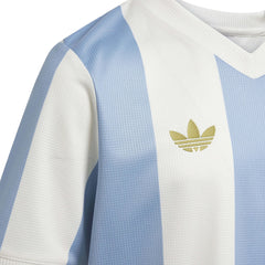Adidas 2025 Argentina Youth 50th Anniversary Stadium Soccer Jersey Ambient Sky / Cloud White