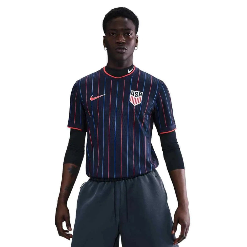 Nike 2025 USA Men's Authentic Away Soccer Jersey Obsidian/Challenge Red
