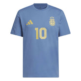Adidas 2026 Argentina Men's Messi Name And Number Tee Crew Blue