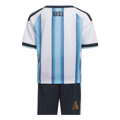 Adidas 2026 Argentina Kid's Home Mini Kit White / Icey Blue / Light Blue