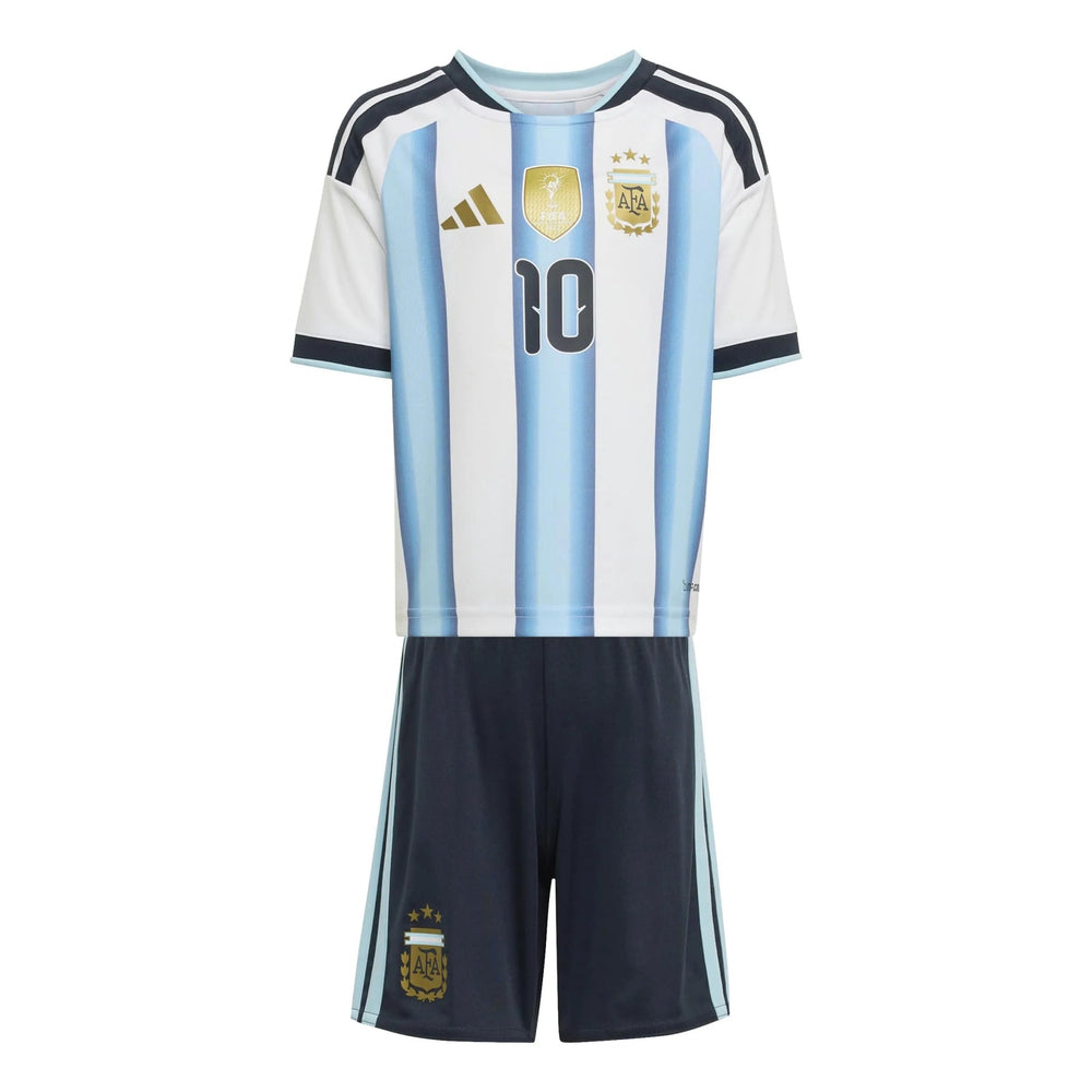 Adidas 2026 Argentina Kid's Home Messi #10 Mini Kit White / Icey Blue / Light Blue