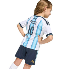 Adidas 2026 Argentina Kid's Home Messi #10 Mini Kit White / Icey Blue / Light Blue