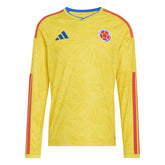 Adidas 2026 Colombia Men's Stadium Home Long-Sleeve Soccer Jersey Impact Yellow