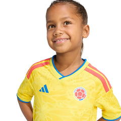 Adidas 2026 Colombia Kid's Home Mini Kit Impact Yellow / Glory Blue