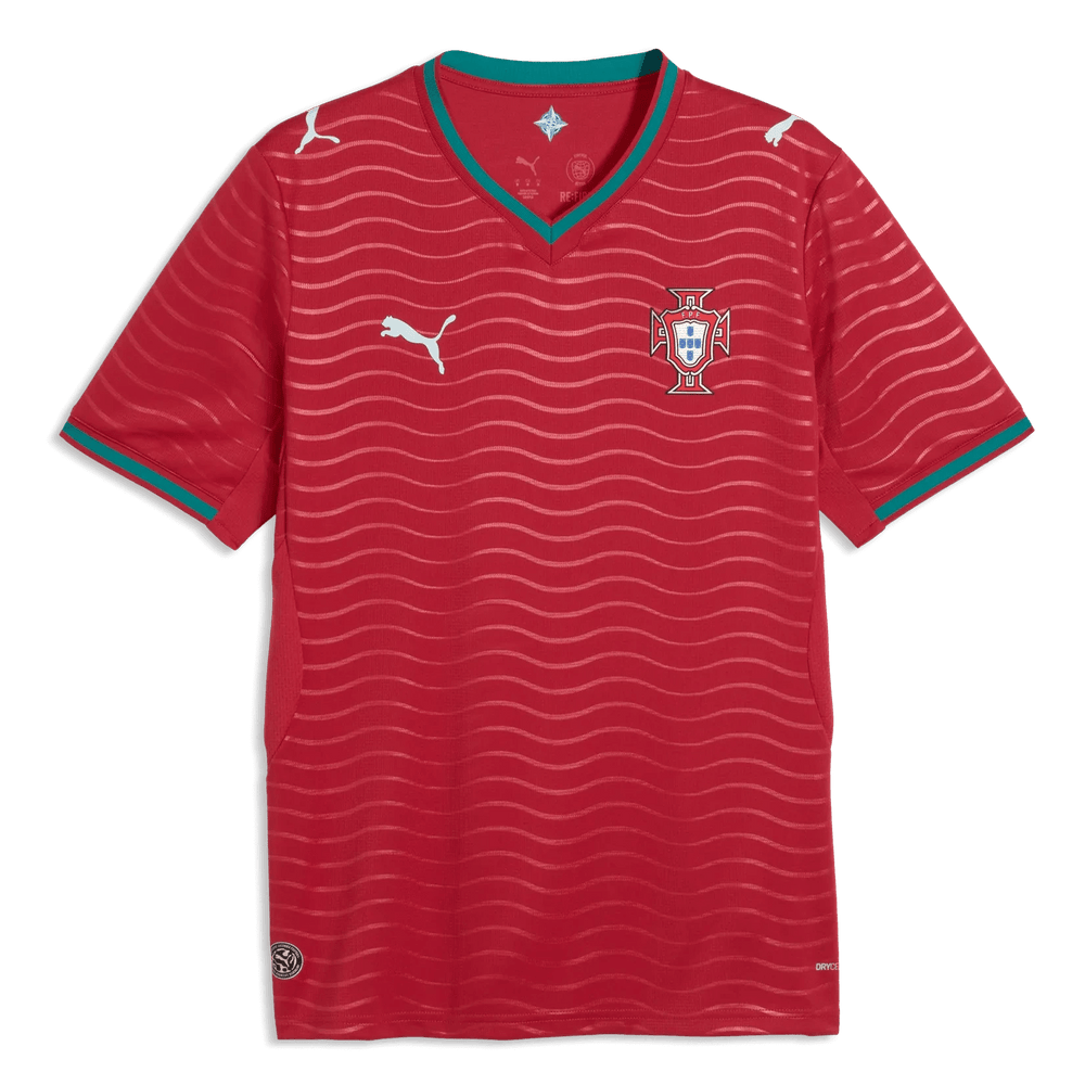 Puma 2026 Portugal Men's Stadium Home Soccer Jersey Club Red-Green Lagoon