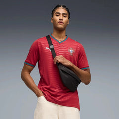 Puma 2026 Portugal Men's Stadium Home Soccer Jersey Club Red-Green Lagoon
