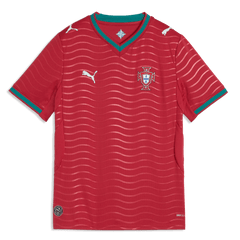 Puma 2026 Portugal Youth Stadium Home Soccer Jersey Club Red-Green Lagoon