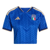 Adidas 2026 Italy Women's Stadium Home Cropped Soccer Jersey Bold Blue