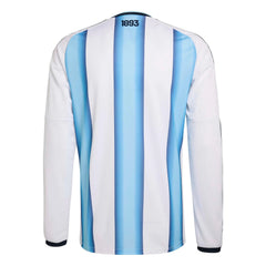 Adidas 2026 Argentina Men's Stadium Home Long-Sleeve Soccer Jersey White / Icey Blue / Light Blue
