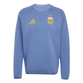 Adidas 2026 Argentina Men's Tiro Travel Crewneck Sweatshirt Crew Blue