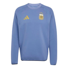 Adidas 2026 Argentina Men's Tiro Travel Crewneck Sweatshirt Crew Blue