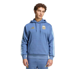 Adidas 2026 Argentina Men's DNA Fleece Hoodie Crew Blue