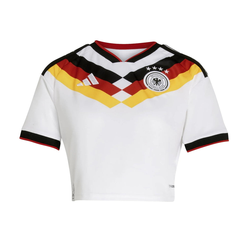 Adidas 2026 Germany Women's Stadium Home Cropped Soccer Jersey