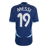 Adidas 2006 Argentina Men's Retro Stadium Away Messi #19 Soccer Jersey Dark Blue