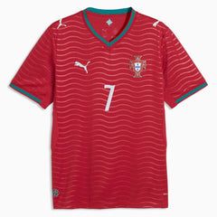Puma 2026 Portugal Men's Stadium Home Ronaldo #7 Soccer Jersey Club Red-Green Lagoon