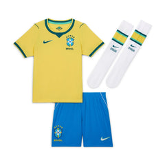 Nike 2026-27 Brazil Little Kids' Stadium Home Kit Canary/Light Menta/Geode Teal