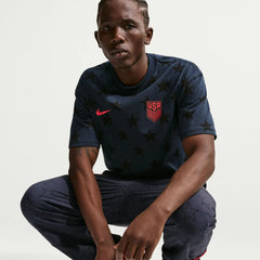 Nike 2026-27 USMNT Men's All Over Print Tee Dark Obsidian