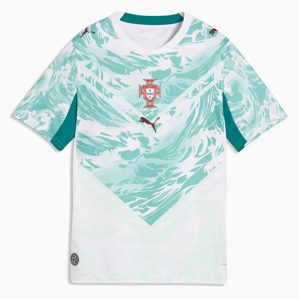 Puma 2026-27 Portugal Youth Stadium Away Soccer Jersey Puma White-Green Lagoon